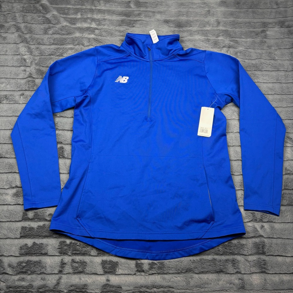New Balance Womens NB Dry Half Zip Athletic Pullover Blue TMWT710 Size L